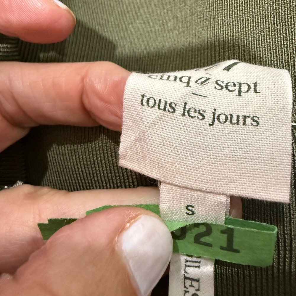 Cinq a Sept GILES PANT. Olive Green. Size Small. - Picture 11 of 11